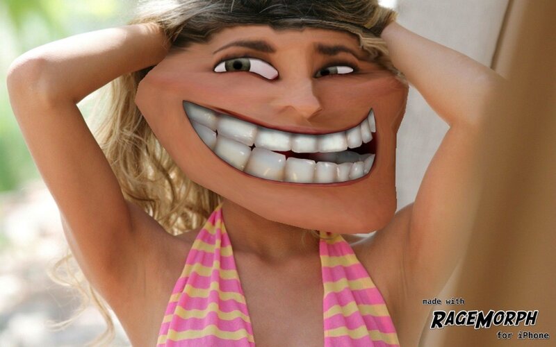 woman with cartoon face filter