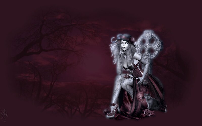 Woman with Cat and Cross