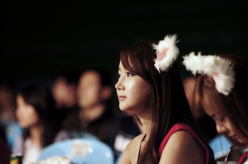 woman with cat ears at event