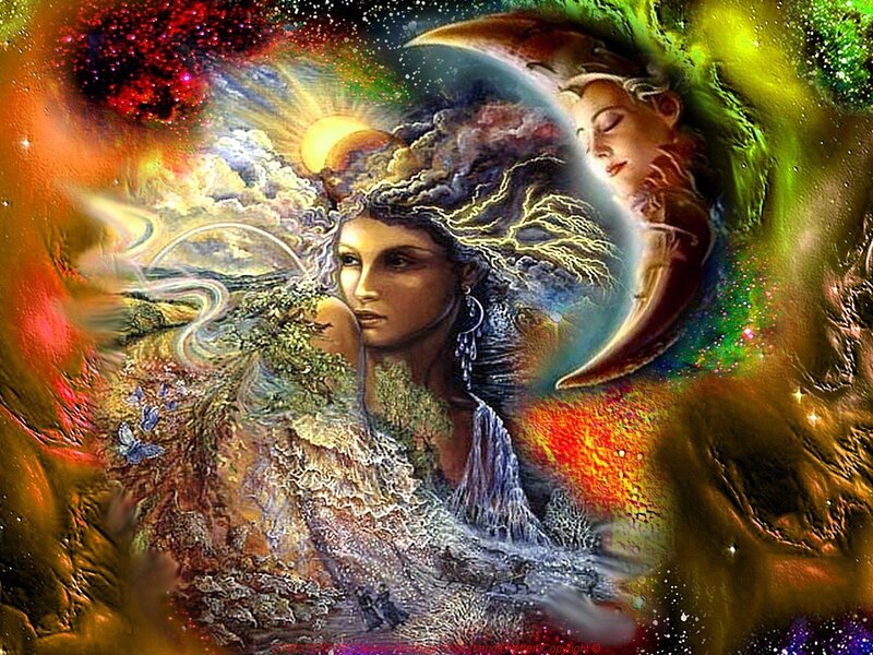 Woman with Celestial Elements