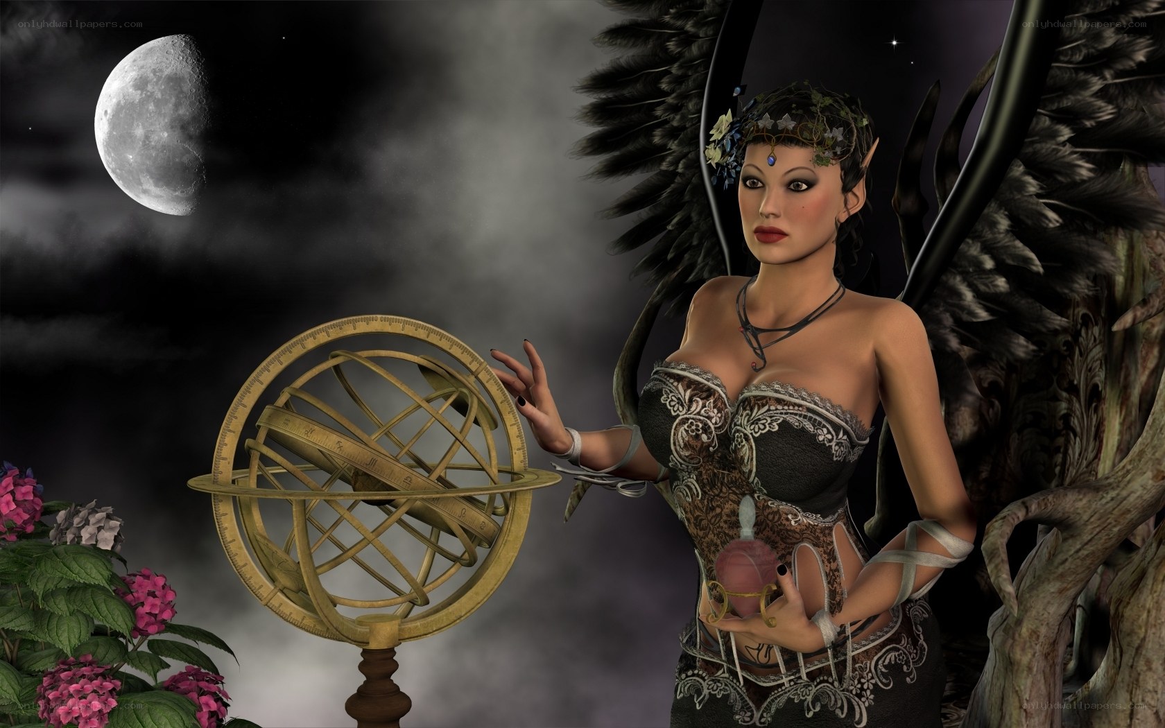 Woman with celestial sphere