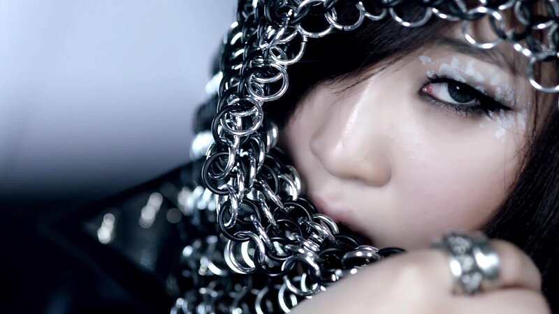 woman with chainmail hood