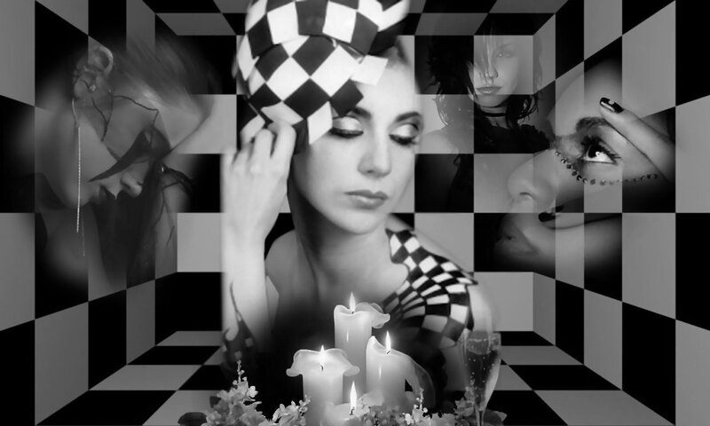 Woman with Checkered Hat