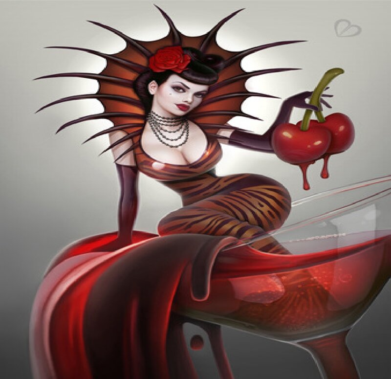 Woman with Cherry