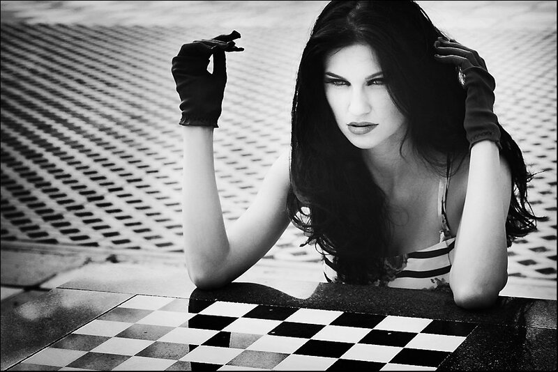 Woman with Chessboard