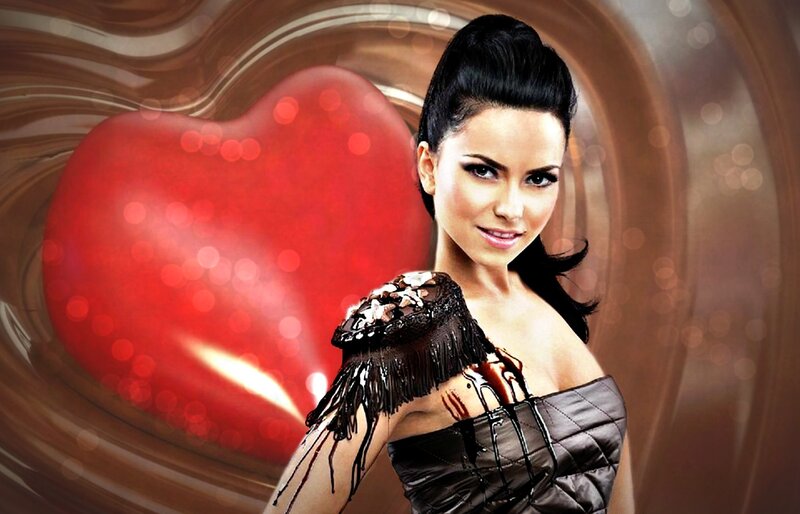 Woman with Chocolate Dress