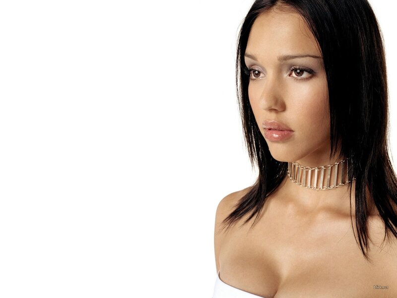 Woman with Choker Necklace — White