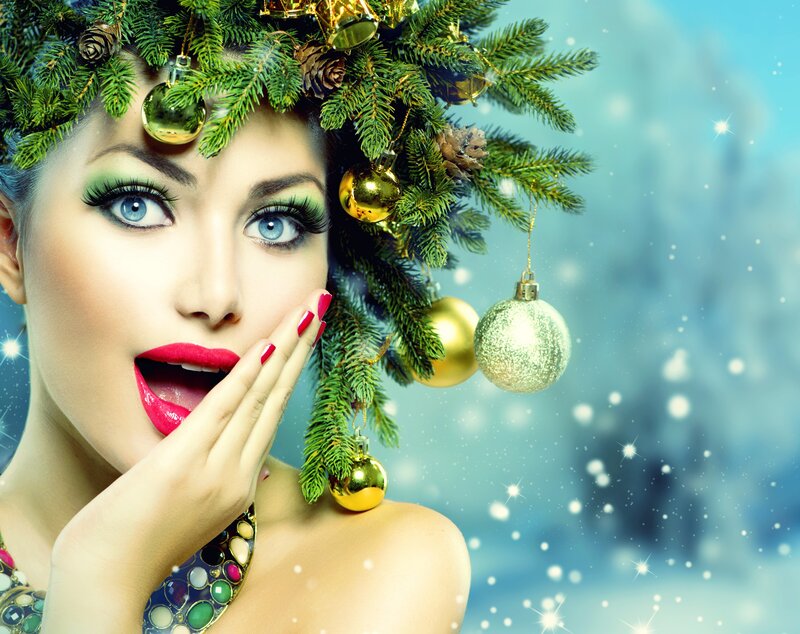Woman with Christmas Crown