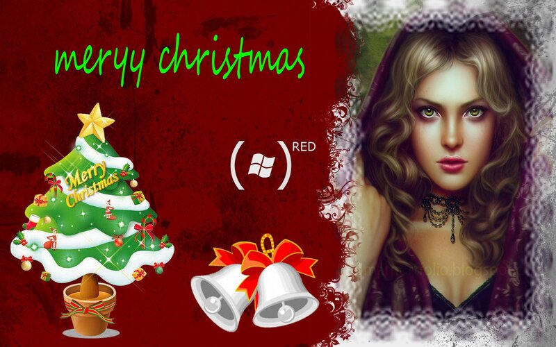 Woman with Christmas Tree