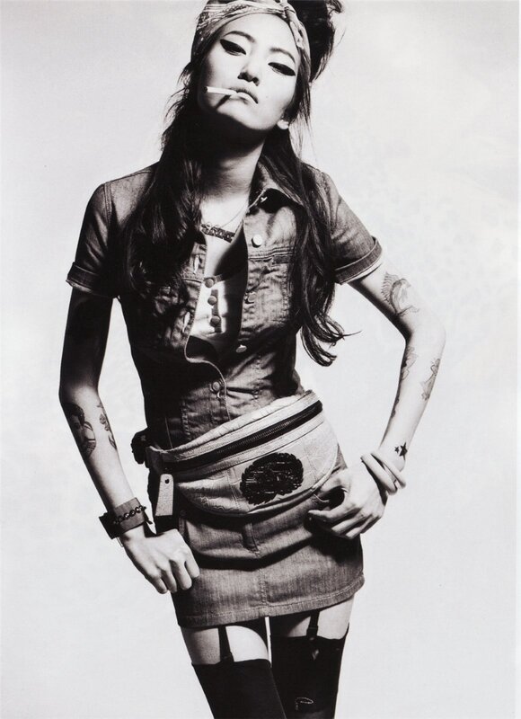 woman with cigarette and tattoos