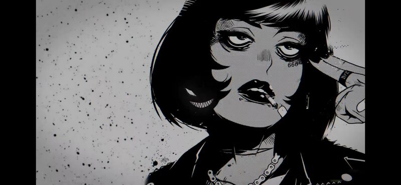 Woman with Cigarette — Black, Dark