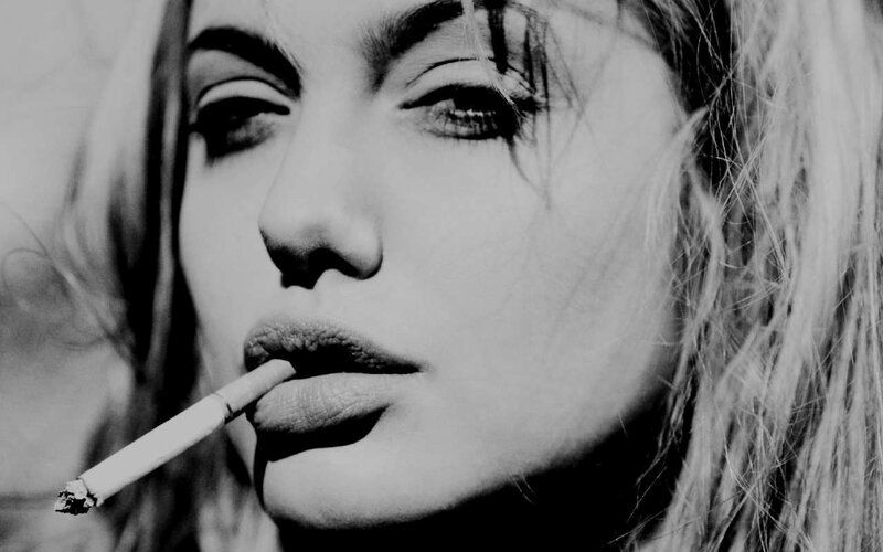 Woman with Cigarette — Black