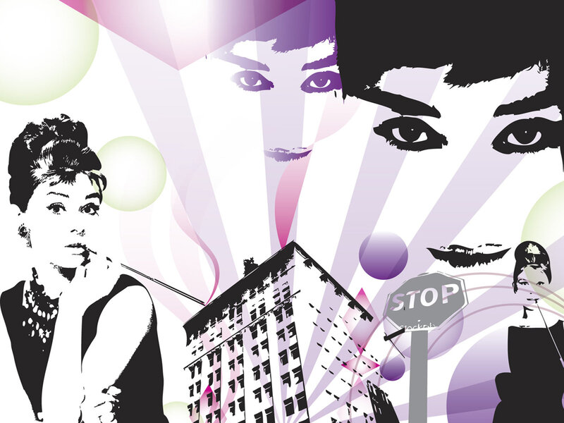 Woman with Cigarette — Purple