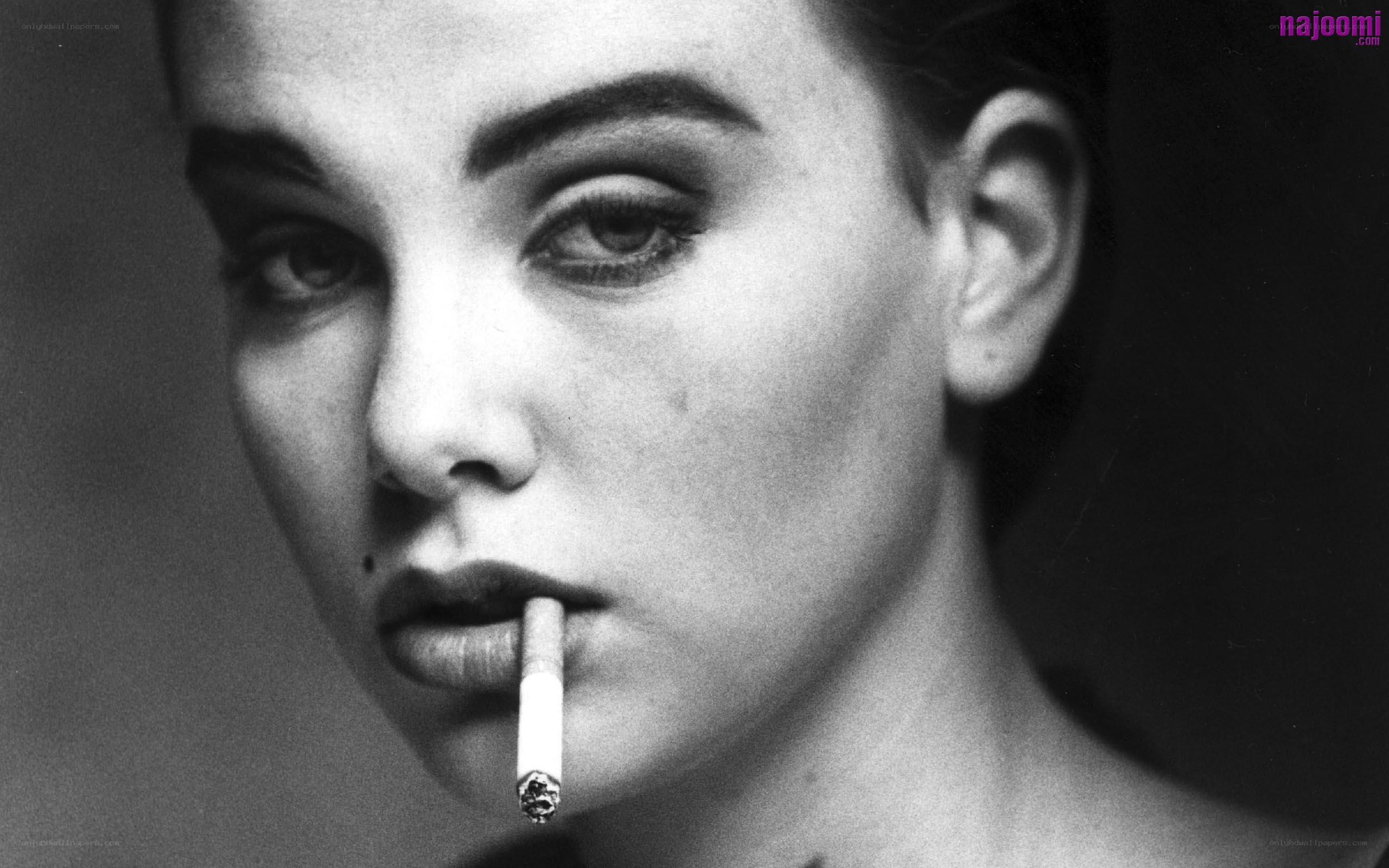 woman with cigarette