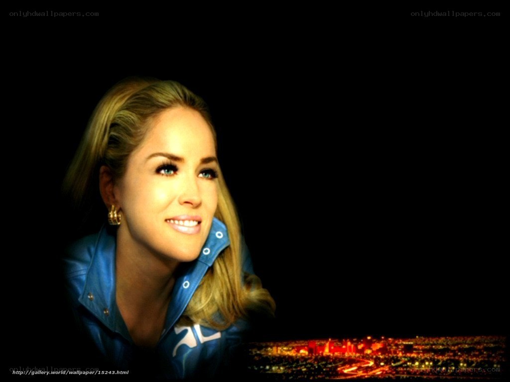 Woman with city lights background