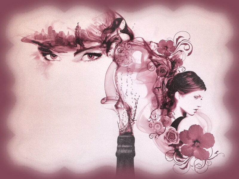 Woman with Cityscape Eyes