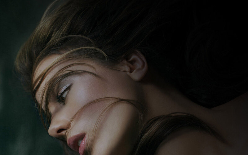woman with closed eyes