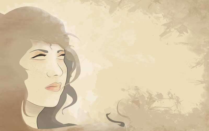woman with closed eyes