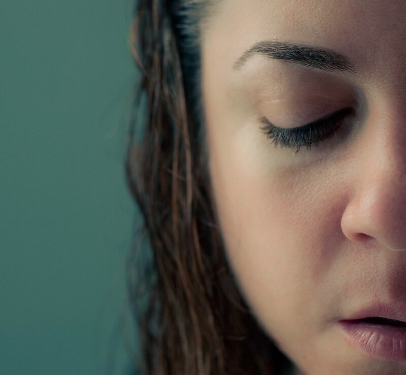 woman with closed eyes