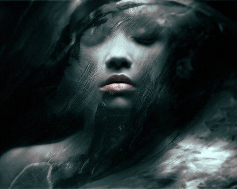 woman with closed eyes