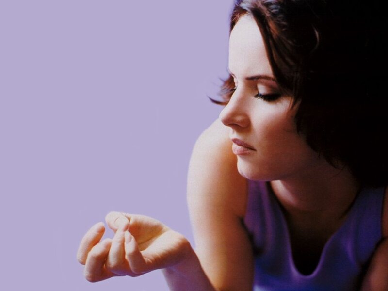 woman with closed eyes