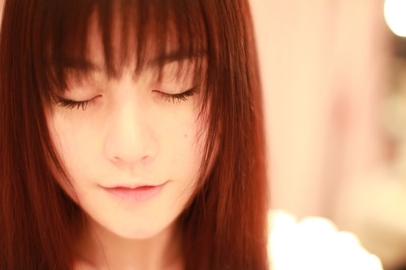 woman with closed eyes
