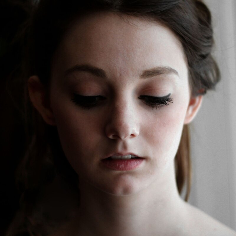 woman with closed eyes