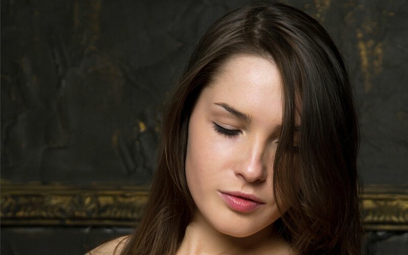 woman with closed eyes