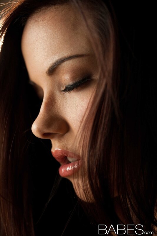 woman with closed eyes