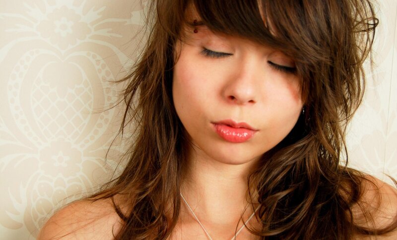 woman with closed eyes