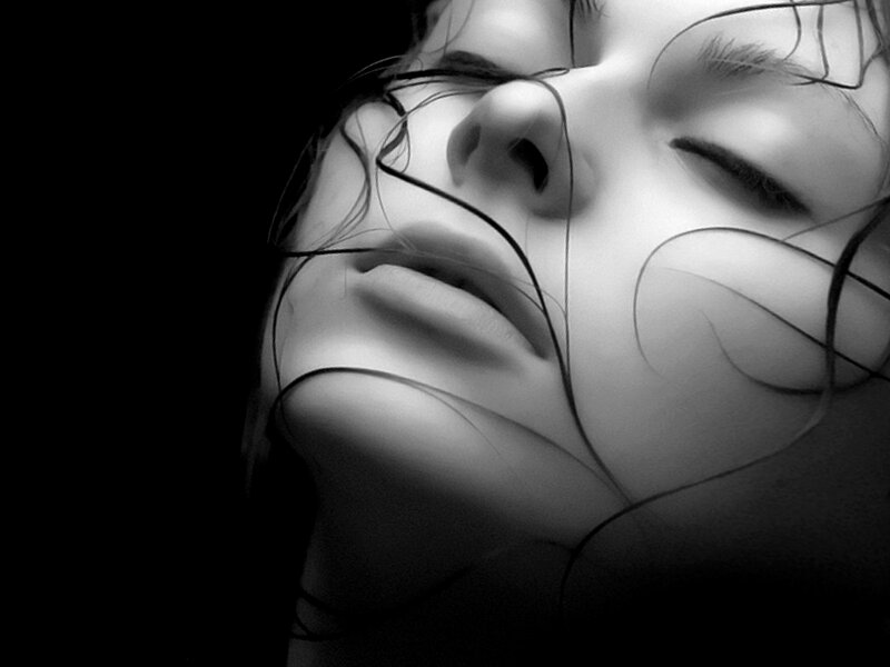 woman with closed eyes