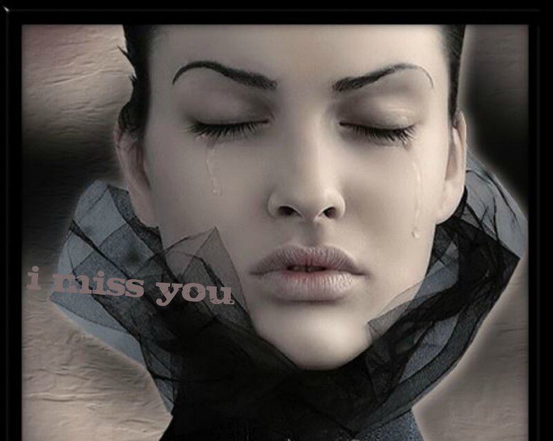 Woman with Closed Eyes — Black, Melancholic