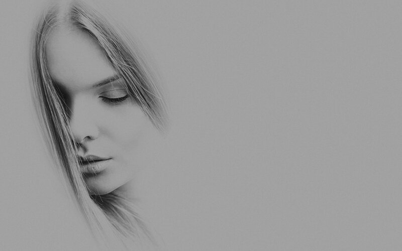 Woman with Closed Eyes — Gray