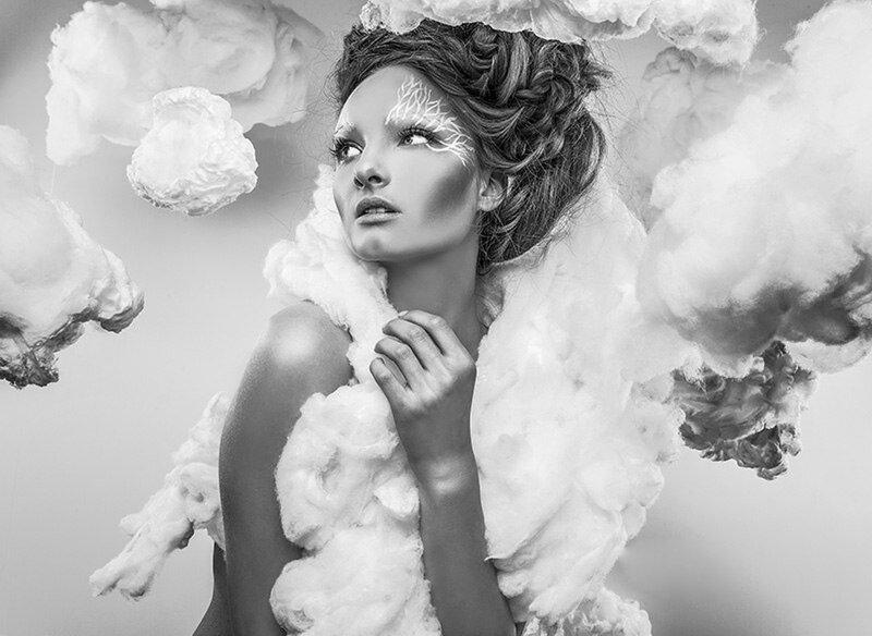 Woman with Cloud Costume — Black