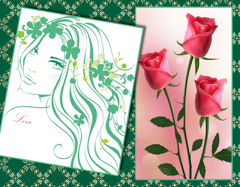 Woman with Clover Hair