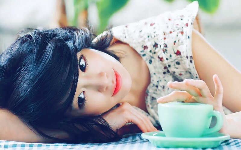 woman with coffee cup