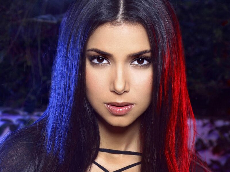 Woman with Colored Hair — Black