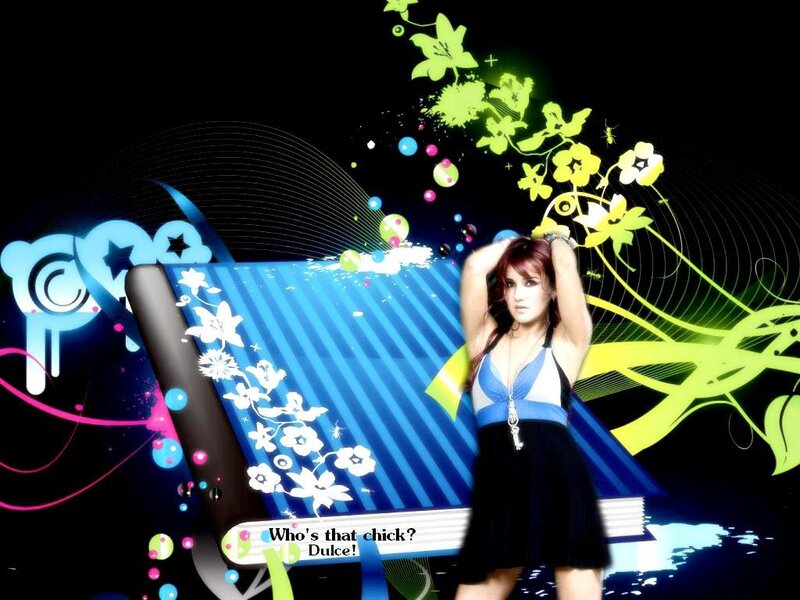 woman with colorful background