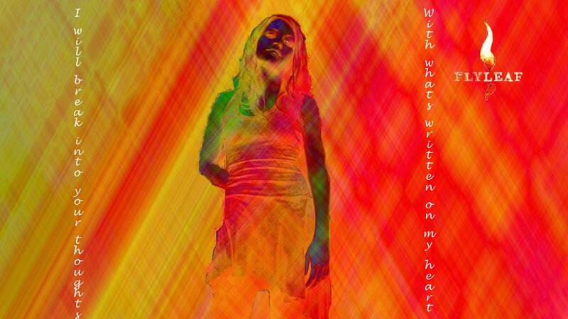 woman with colorful background