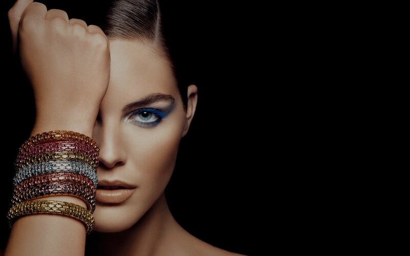 woman with colorful bracelets