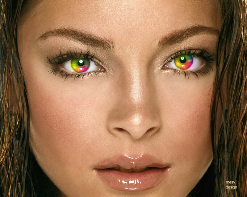 Woman with Colorful Eyes — Brown