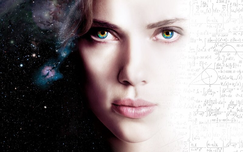 Woman with Colorful Eyes — White