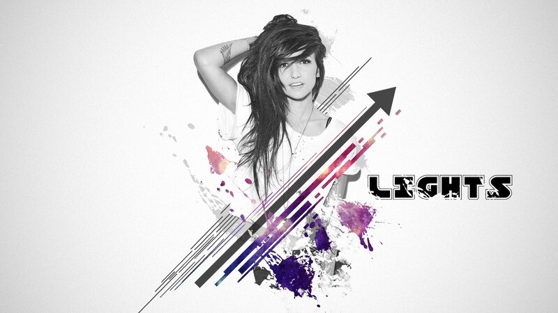 woman with colorful graphic design