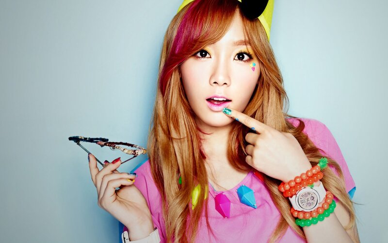woman with colorful hair and accessories