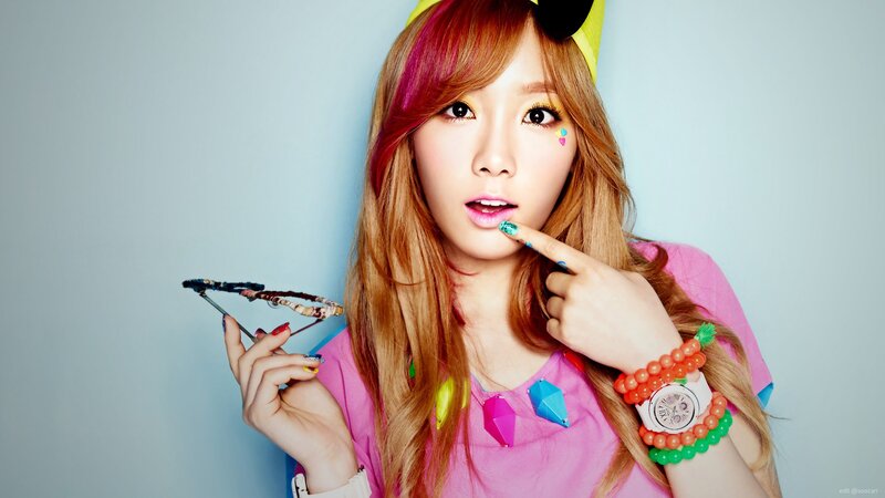woman with colorful hair and accessories