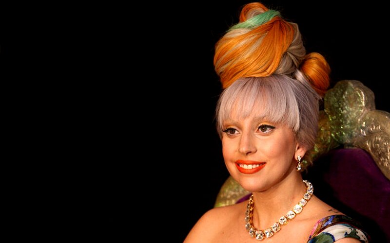 Woman with Colorful Hair — Black, Dramatic, Photograph