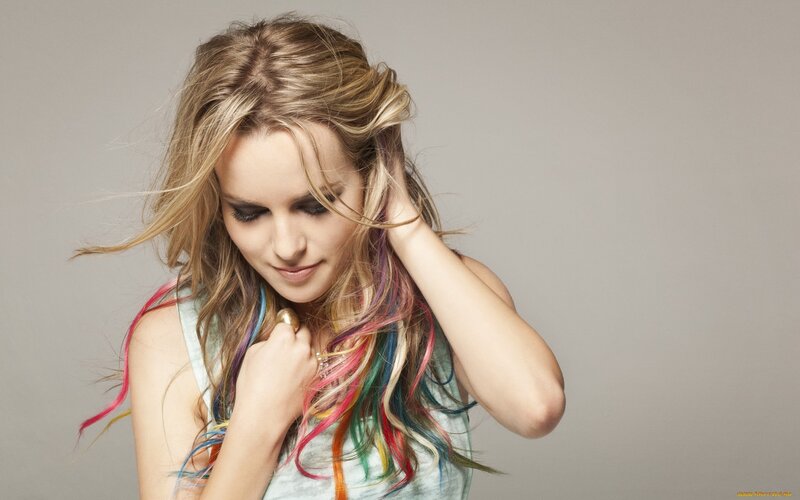 Woman with Colorful Hair — Blonde, Contemplative