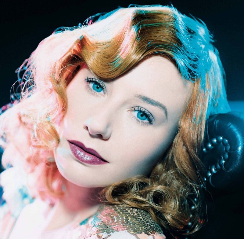 Woman with Colorful Hair — Blue, Dramatic, Photograph, Eyes