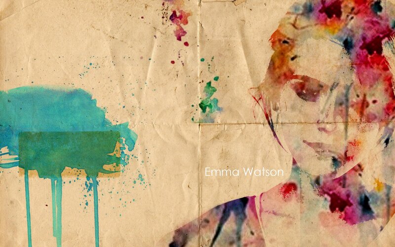 Woman with Colorful Hair — Brown, Artistic