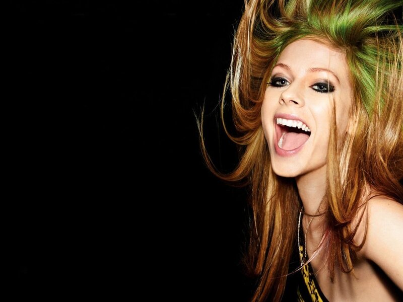 Woman with Colorful Hair — Green, Energetic